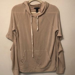 Forever 21 Tan Cutout Hoodie (LG)